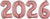 Rose Gold 2026 Number Bunch 34″ Foil Balloon by Anagram from Instaballoons