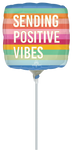 Sending Positive Vibes (requires heat-sealing) 9″ Foil Balloon by Anagram from Instaballoons