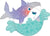 Shark Party 26″ Foil Balloon by Anagram from Instaballoons