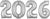 Silver 2026 Number Bunch 26″ Foil Balloon by Anagram from Instaballoons