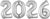 Silver 2026 Number Bunch 34″ Foil Balloon by Anagram from Instaballoons