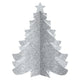 Silver 3D Glitter Tree Decoration