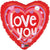 Smiley Love Hearts 18″ foil Balloon by betallic from Instaballoons