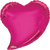 Solid Hot Pink Coquette Heart 18″ Foil Balloon by Convergram from Instaballoons
