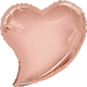 Solid Rose Gold Coquette Heart 18″ Balloon