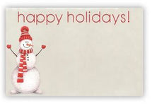 Enclosure Card - Happy Holidays Snowman (50 count)