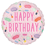 Spa Party Happy Birthday 18″ Foil Balloon by Anagram from Instaballoons