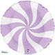 Swirly White & Matte Lilac 18"  Foil Balloon