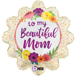 To My Beautiful Mom 18″ Foil Balloon by Betallic from Instaballoons