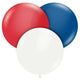 Patriotic Assortment 24″ Latex Balloons (25 count)