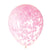 Clear Balloons With Pink Heart Tissue Confetti 16″ Latex Balloons (5 count)