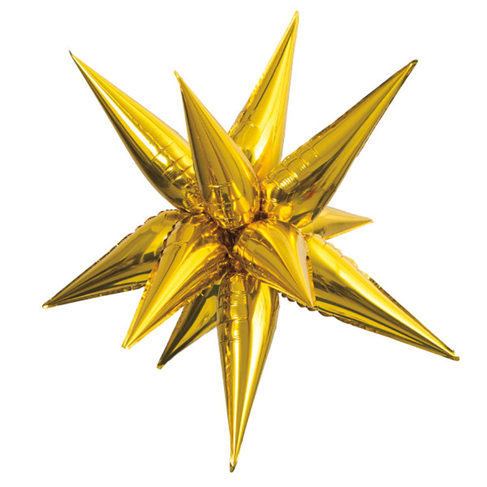 12 Point Jumbo Star-burst - Gold (air-fill Only) 39″ Balloon ...