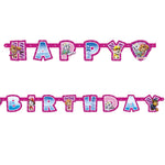 6.5ft Paw Patrol Girl Jointed Happy Birthday Banner