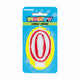 Number 0 Zero Deluxe Shape Birthday Candle