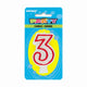 Number 3 Deluxe Shape Birthday Candle