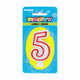 Number 5 Deluxe Shape Birthday Candle