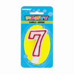 Number 7 Deluxe Shape Birthday Candle