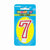 Number 7 Deluxe Shape Birthday Candle