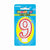 Number 9 Deluxe Shape Birthday Candle