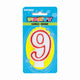 Number 9 Deluxe Shape Birthday Candle