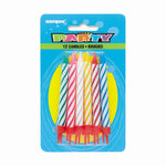 Spiral Birthday Candles In Cake Holders (12 Pk)