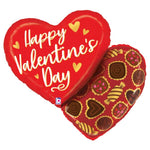 Valentine's Day Chocolate Box 28″ Foil Balloon by Betallic from Instaballoons