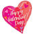 Valentine's Day Two-Tone Heart 28″ Foil Balloon by Betallic from Instaballoons