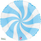 Swirly White & Matte Blue  18"  Foil Balloon