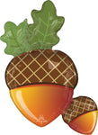 Welcome Fall Acorns 33″ Foil Balloon by Anagram from Instaballoons