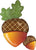 Welcome Fall Acorns 33″ Foil Balloon by Anagram from Instaballoons