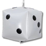 White Dice Cube 22″ Foil Balloon by Imported from Instaballoons