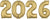 White Gold 2026 Number Bunch 26″ Foil Balloon by Anagram from Instaballoons