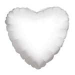 White Heart (requires heat-sealing) 4″ Foil Balloons by Convergram from Instaballoons