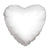 White Heart (requires heat-sealing) 4″ Foil Balloons by Convergram from Instaballoons