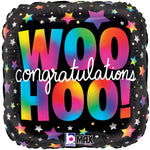 Woo Hoo! Congratulations Neon 18″ Foil Balloon by Betallic from Instaballoons