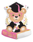 You Did It Graduation Bear Pink 18″ Foil Balloon by Convergram from Instaballoons