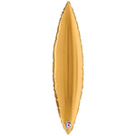 Tapered Leaf Gold 34"  Foil Balloon
