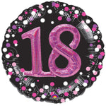 18 Sparkling Pink 18th Multi Balloon 32″ Foil Balloon by Anagram from Instaballoons