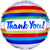 18in Thank You Stripes 18″ Foil Balloon by Anagram from Instaballoons