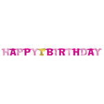 1st Birthday Girl Flag Banner by Amscan UK from Instaballoons