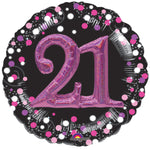 21 Sparkling Pink 21st Multi Balloon 32″ Foil Balloon by Anagram from Instaballoons