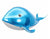 35in Blue Whale 35″ by Imported from Instaballoons