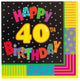 Happy 40th Birthday Lunch Napkins (16 count)