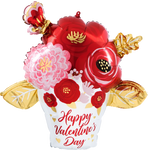 Happy Valentine's Day Satin Flowers 26″ Balloon