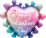 Día de San Valentín Ombre Hearts 27″ Globo