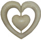 Open Double Heart Cream 44″ Balloon