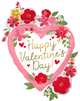 Feliz Día de San Valentín Floral 34″ Globo