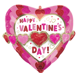 Valentine's Day Wrapped in Hearts 26″ Balloon