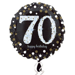 70th Sparkling Birthday 18″ Foil Balloon by Anagram from Instaballoons