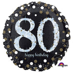 80th Sparkling Birthday 18″ Foil Balloon by Anagram from Instaballoons